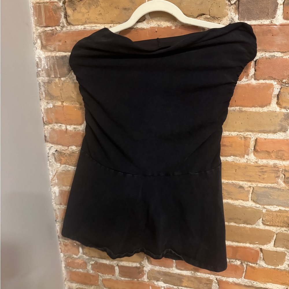 Aerie OG Sunlight Mini Strapless Romper w shorts